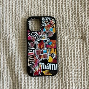 Miami Heat x Casetify IPhone 12 Pro phone case, perfect condition!